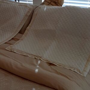 LIBERTY Euro Shams Cotton Face Polyester Embroidery & Face Fill 26x26 Pair
